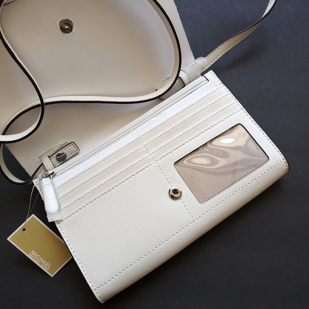 NWT MICHAEL KORS LARGE CROSSBODY CLUTCH BAG PURSE - Picture 3 of 9